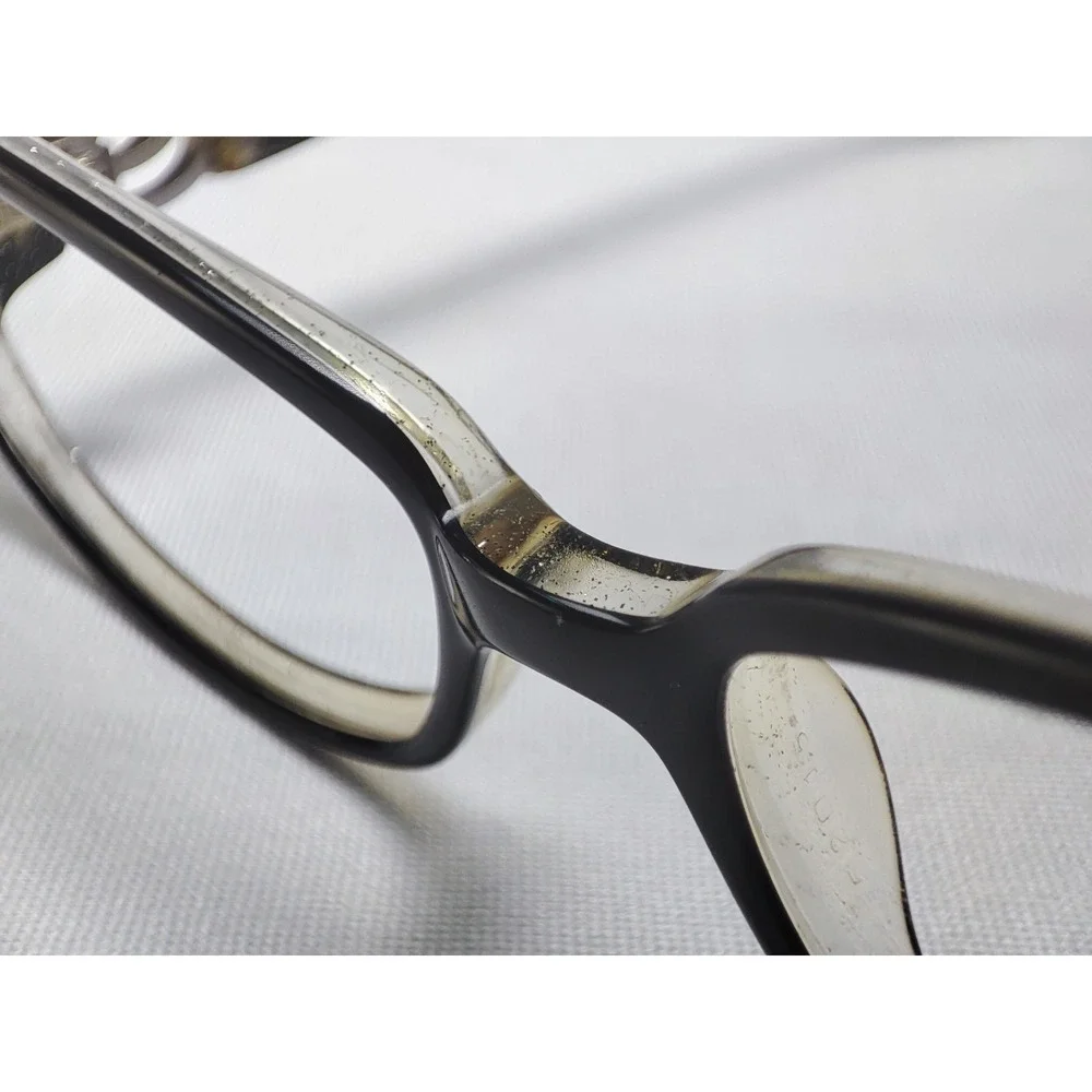 Bebe Academic BB5601 Jet Black Gold Glitter Women Eyeglass Frames 135